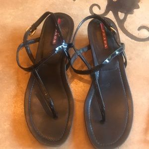 Prada sandal patent leather